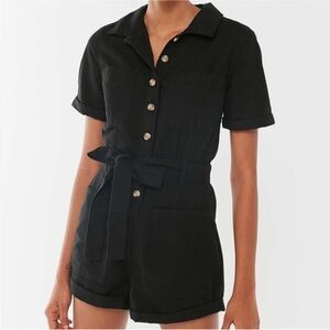 Urban Outfitters Black Button-Up Jumpsuit